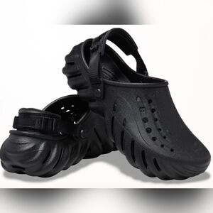 CROCS Mens Black Comfort Echo Clog Sandals